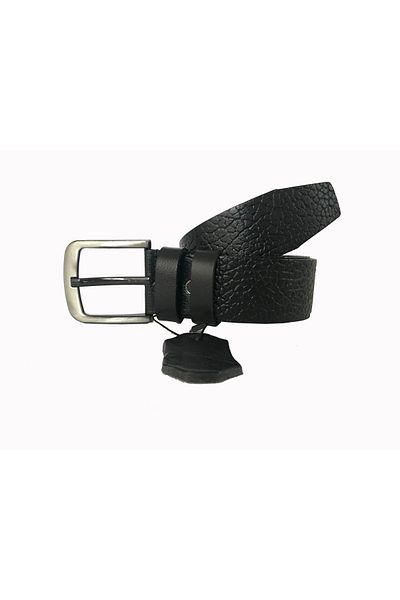 GoDeri Ζώνη τζιν με γνήσιο δέρμα μαύρο 4,5 cm=dk-0045