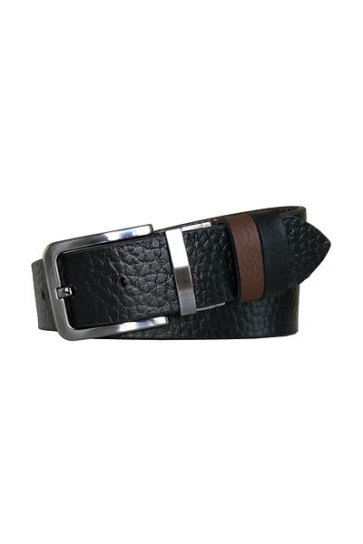 GoDeri Curea Neagră și Maro, 4 Cm, Dublu Față, Piele Veratică - Dk-Double-Mika