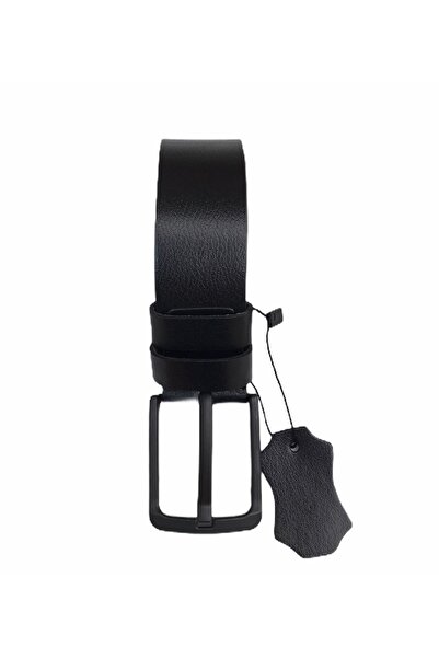 GoDeri Колан от естествена кожа 4 см, черен, както от деним, така и от плат = gkdk0015