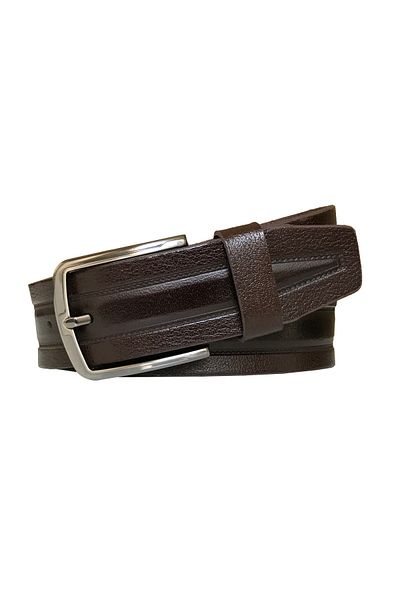 GoDeri Curea maro cu model din piele naturală de calitate 4 cm=dk-102