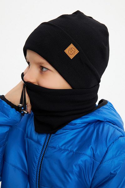 Babygiz Baby Boy Kid Trend Style Klobouk Beanie Neck Goar Set Pohodlná košilka ze 100% bavlny