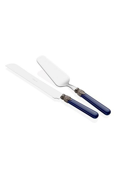 RİVADOSSİ SANDRO Rivadossi Classic Navy Blue Cake Serving Set