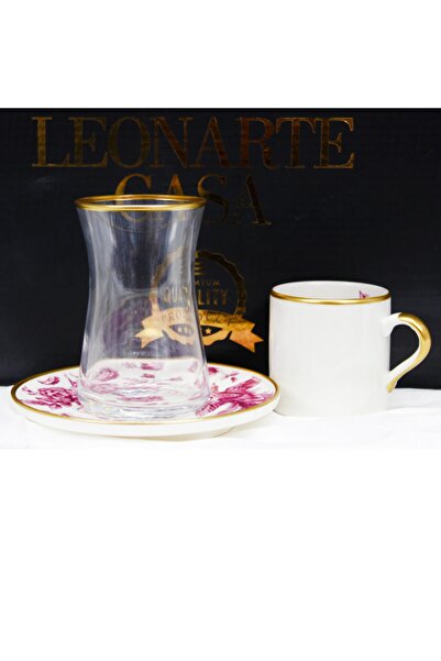 LEONARTE CASA Single Coffee + Tea Set Dragon Claret Red