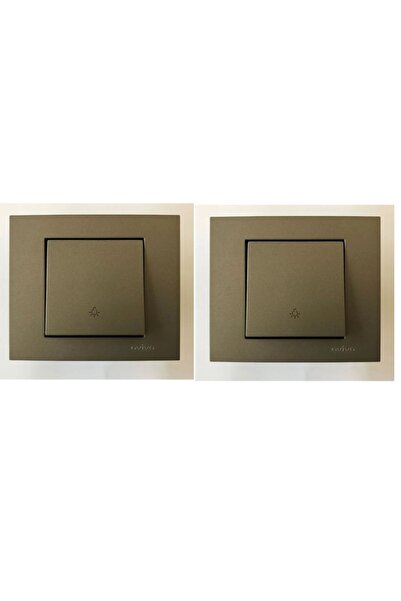 ÇağatayElektrik Ovivo Grano Antrasit Light-zil-otomat Anahtarı Çerçeve Dahil ...