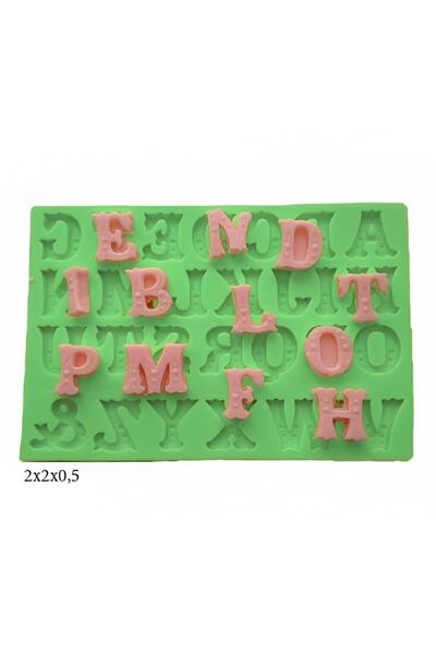 Genel Markalar Harf Ve Rakam Figürleri Silikon Şeker Hamuru Dekor, Sabun, Sak...