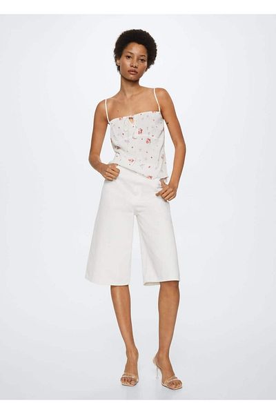 MANGO Woman Gemusterte Blumenbluse