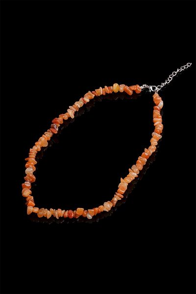 Taşmeran Natural Stone Agate and Broken Bracelet-Necklace Set - Tky0267