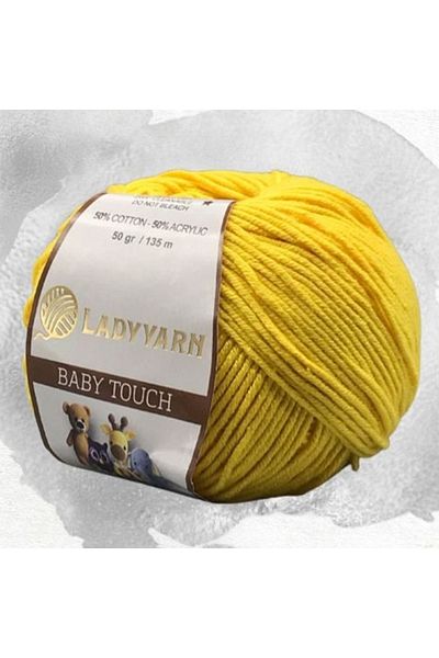 Lady Yarn Baby Touch 50 γραμμάρια είναι 135 μέτρα. 50% Βαμβάκι - 50% Ακρυλικό (ΚΩΔΙΚΟΣ ΧΡΩΜΑΤΟΣ 10)