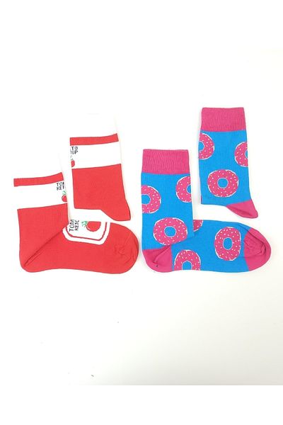 lovebox Unisex Set of 2 Printed Design Socket Socks 999