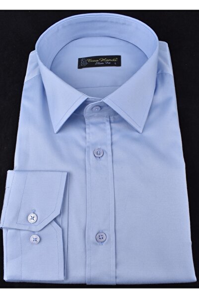 TWO HANDS Cotton Lycra Slimfit Shirt/light Blue/m