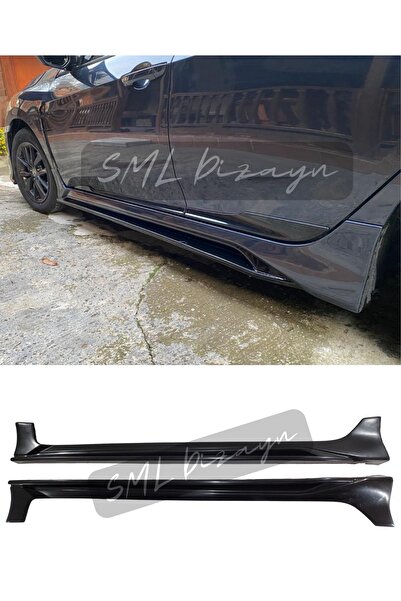 SML Dizayn Honda Civic Fc5 Mugen Yan Marşpiyel 2016-2021 (PLASTİK) Boyasız Ci...