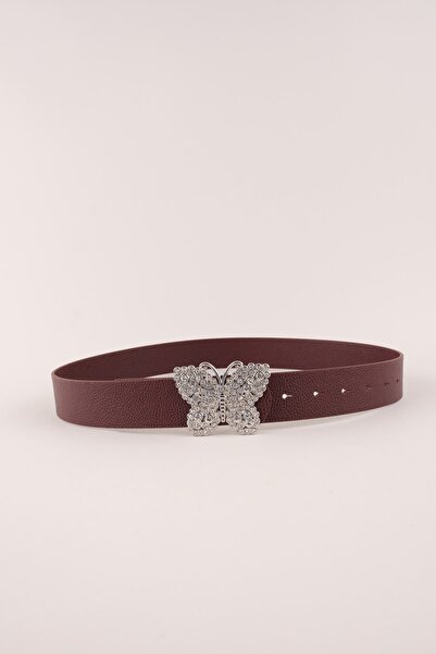 LİA KEMER Curea cu cataramă fluture cu pietre pentru femei, centură pentru ta...