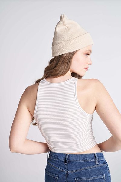 TUBİA Μπλούζα Crop με ρίγες