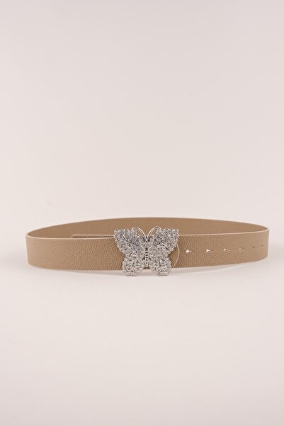 LİA KEMER Curea cu cataramă fluture cu pietre pentru femei, centură pentru ta...