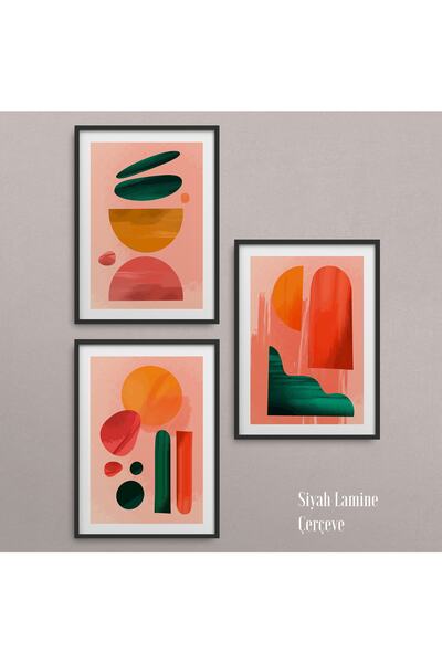 HOMEPACK Crni laminirani okvir set od 3 dela za slike Hpn035