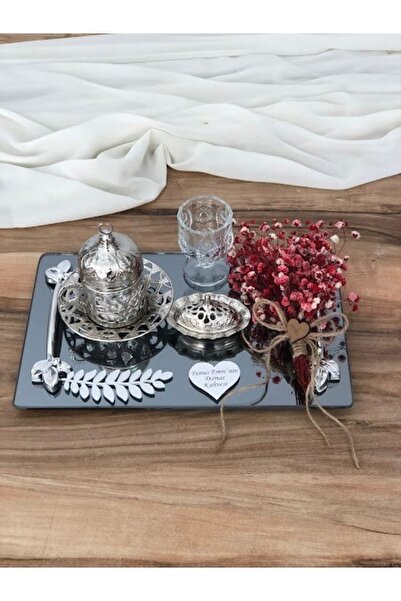 Masalsı Concept Tepsi Dahil Damat Kahve Fincanı Lokumluk Bardak Seti