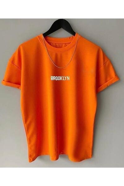 Tarzsokak Πορτοκαλί μπλουζάκι Unisex με στάμπα με λαιμόκοψη