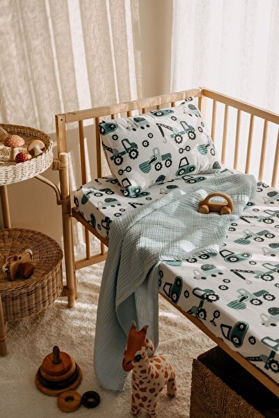 Luna Kids Collection بطانية موسلين عضوية من 4 طبقات