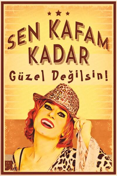 Hayat Poster Yıldız Tilbe Arabesk Retro Ahşap Poster