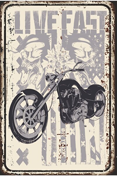 Hayat Poster Živi brzo motor retro drveni poster