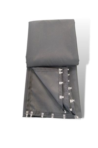 saran branda Balcony Curtain Waterproof Cornice Buckle Lace Up Gray Color Buckle Balcony Curtain