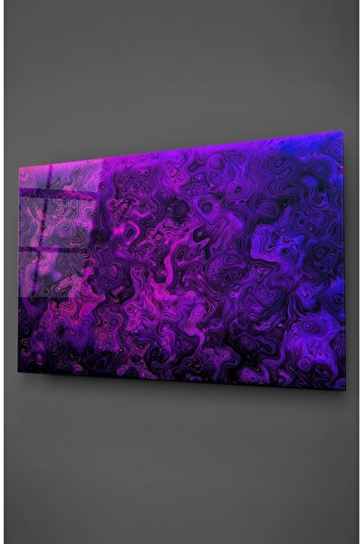 TAULART Pictură abstractă pe sticlă în culori mixte