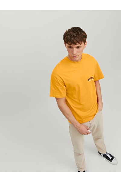 Jack & Jones Jorbrınk Studio Men's Crew Neck Orange T-shirt 12227718