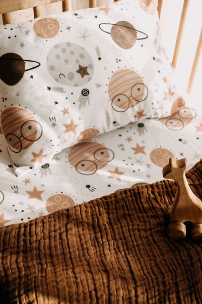 Luna Kids Collection بطانية موسلين عضوية من 4 طبقات