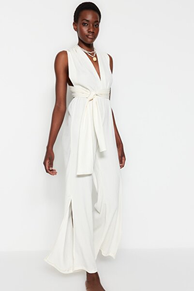 Trendyol Collection Jumpsuit - Ecru - Relaxed fit