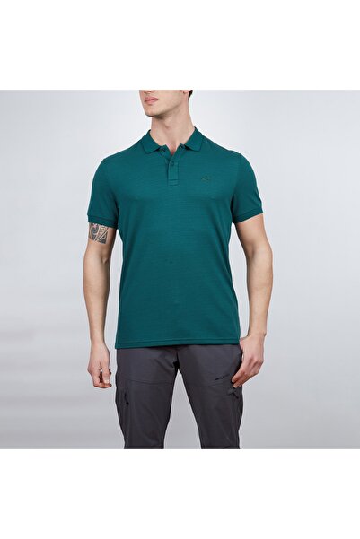 Alpinist Tricou polo verde pentru bărbați Roc (al600603-hun)