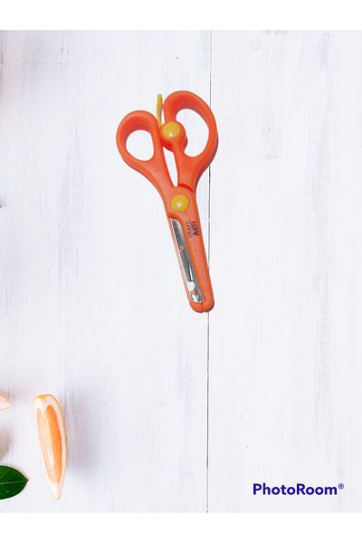 SEYFİKİRTASİYE Spring Protected Children's Scissors Orange