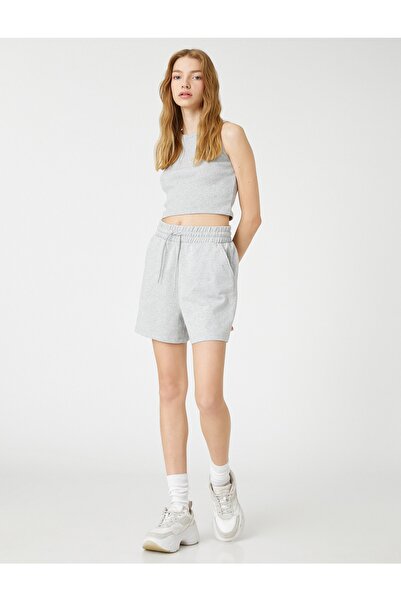 Koton Crop Athlete Slim Cut Crew Neck