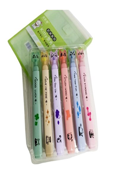 Banadabak قلم تمييز Chenjuyuan كيتي كات 6 ألوان