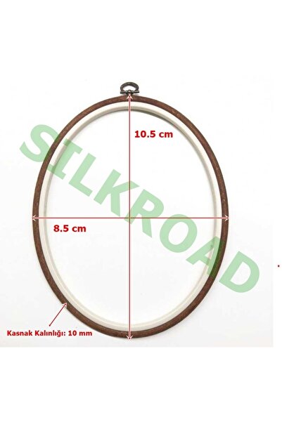 Nurge No:1 Oval Plastic Board Hoop - Embroidery Hoop 8.5X10,5Cm - 10mm