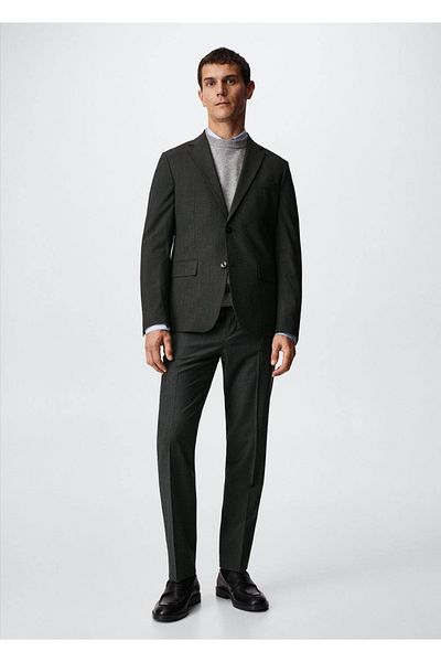 MANGO Man Slim Fit Wool Blazer Jacket