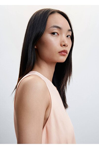 MANGO Woman Dökümlü Midi Etek