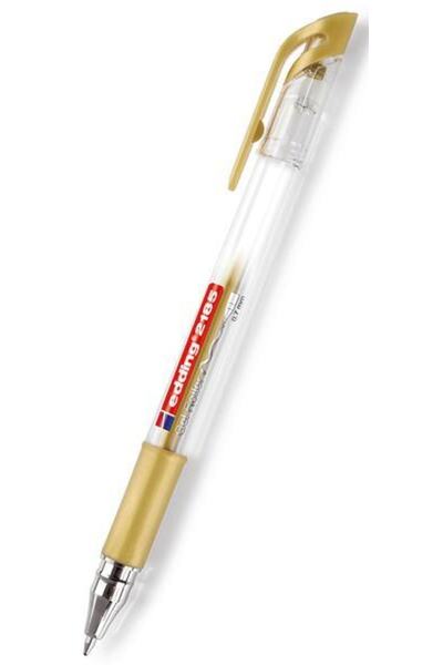 Edding Altın Sarısı Davetiye Kalemi - Siyah Defter Kalemi Gel 0.7