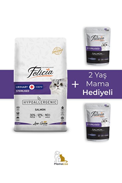Felicia Düşük Tahıllı Sterilised Somonlu Hypoallergenic Kedi Maması 12 Kg (2 ...