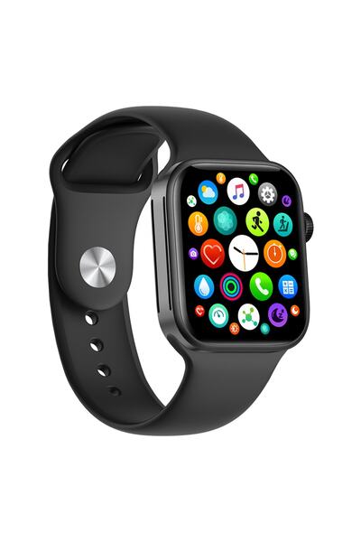 S-LINK Watch Seven Plus Android/ıos Smart Watch Türkçe Menü Sesli Arama Özellikli Siyah Akıllı Saat