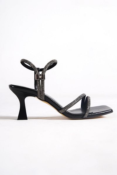 Modabuymus Sydney Black Stoned Rochie de seara Pantofi cu toc scurt