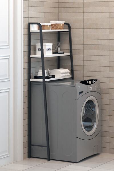 EGEMEV Camaşır Makınası Kurutmalık Duzenlıyıcı Banyo Düzenlıyici Makina Üstü Raf Düzenlici