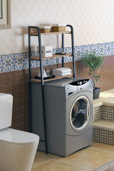 EGEMEV Camaşır Makınası Kurutmalık Duzenlıyıcı Banyo Düzenlıyici Makina Üstü Raf Düzenlici
