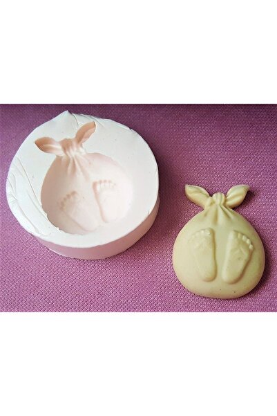 morlalem m Minyatür Magnet Bohça Bebek Ayakları Silikon Kalıp K-225, Kokulu T...