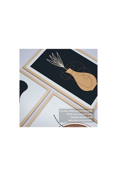 HOMEPACK Комплект за рисуване от 3 части с рамка от естествено дърво Hpn060