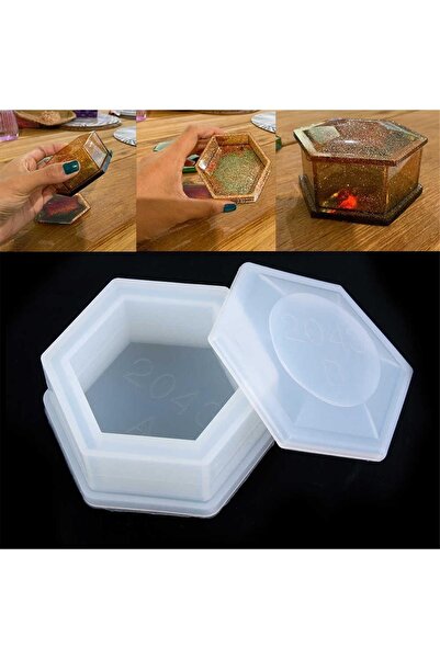 Hobizubi Altıgen Şekerlik Epoksi Ve Beton Silikon Kalıbı - Kod:165