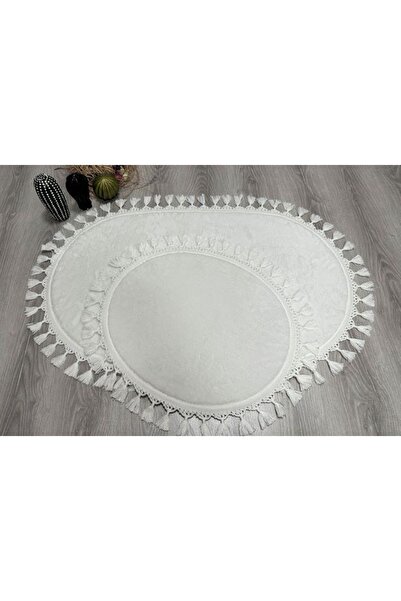 Myevilla My Evilla Modern Dekoratif Simirna Peluş Oval Ponpon Saçaklı Klozet ...
