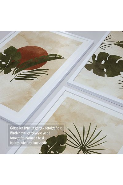 HOMEPACK Λευκό Πλαστικοποιημένο Σετ Πλαίσιο 3 τεμαχίων Πίνακας Hpn064