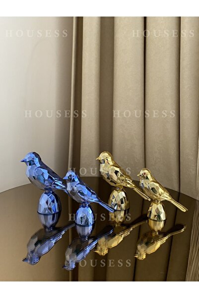 Housess Dekoratif 2 Adet 2'li Kuş Mini Biblo Süs