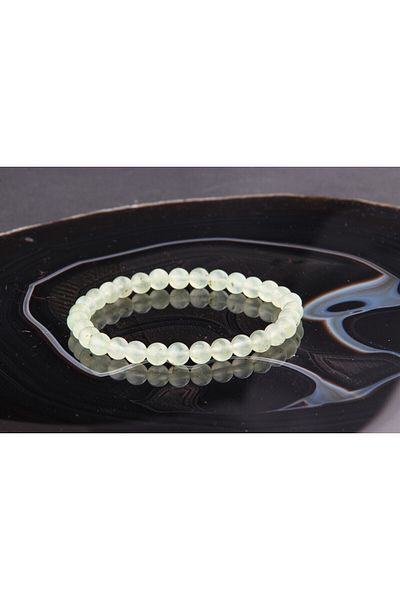 ALAVAN Prehneit Natural Stone Bracelet 6 mm, Crystal Accessory, Healing Vibration Therapy, Premium Quality