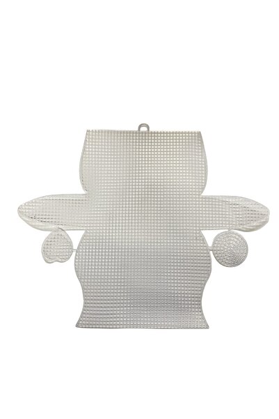 aladepo حقيبة قماش بلاستيكية بيضاء صغيرة الحجم جميلة وخفيفة الوزن